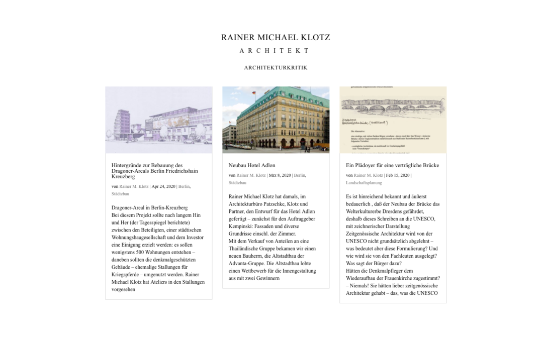 Website – Freier Architekt Berlin